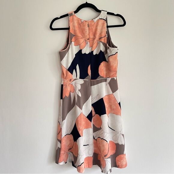 Ann Taylor Floral A Line Sleeveless Dress Women’s Size 4P - Picture 2 of 6